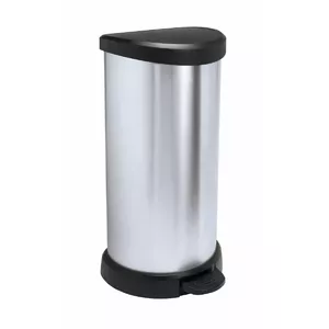 Curver Deco Bins Apaļas Melna Sudraba 3253922150002