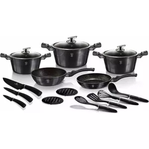 Cookware set berlinger haus BH-6920 Carbon Pro — stainless pots and pans set