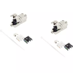 Keystone RJ45 Cat 6A connector ShiverPeaks BS08-10002-2 toolless, pack of 2