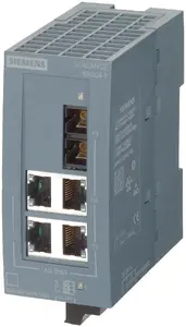 Siemens Scalance XB004-1 Unmanaged Network Switch with 4 Ethernet Ports and Fiber Optic Interface