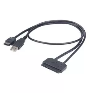 Cable eSATA USB Akasa Flexstor AK-CBSA03-80BK 0.4m Black