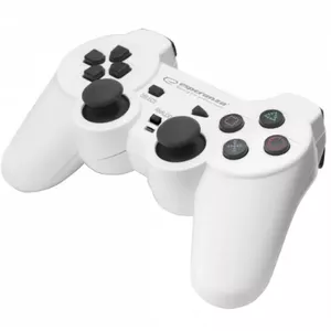 Wired gamepad Esperanza EGG107W for PS3 and PC, USB 2.0, vibration, 2 analog sticks, 12 buttons, D-pad — White/Black