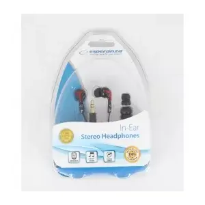 Наушники Esperanza EH123 проводные вкладыши (in-ear), 1,2 м кабель, черно-красные
