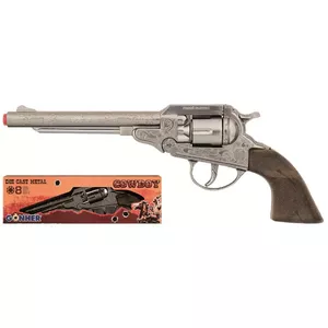 Pulio Cowboy revolver GONHER 88/0 metal 8 rounds – toy cap revolver, metal construction, 8-shot cylinder