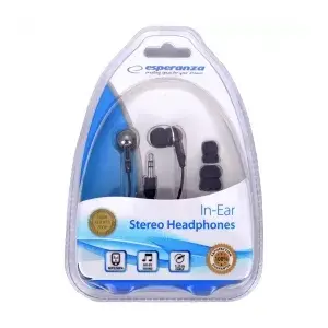 Наушники ESPERANZA EH125 проводные внутриканальные (in-ear), кабель 1.2 м, черный/графит