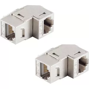 Разъём RJ45 ShiverPeaks BS08-10004-2 CAT 6A угловой STP, 2 шт.