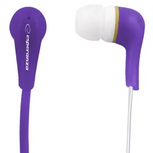 Наушники Esperanza EH146V проводные внутриканальные (in-ear), кабель 1.2 м, фиолетовые