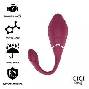 Силиконовое вибрационное яйцо cici beauty D-232466 с пультом, водонепроницаемое