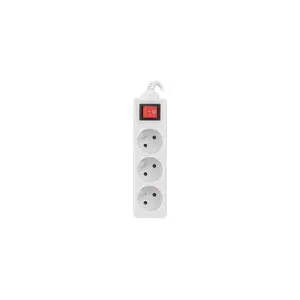 Удлинитель Lanberg PS1-03E-0150-W 1.5м 3 AC розетки Внутренний Белый