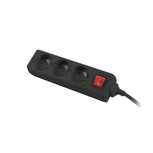 Удлинитель Lanberg PS1-03E-0150-BK 1.5м 3 AC розетки Черный