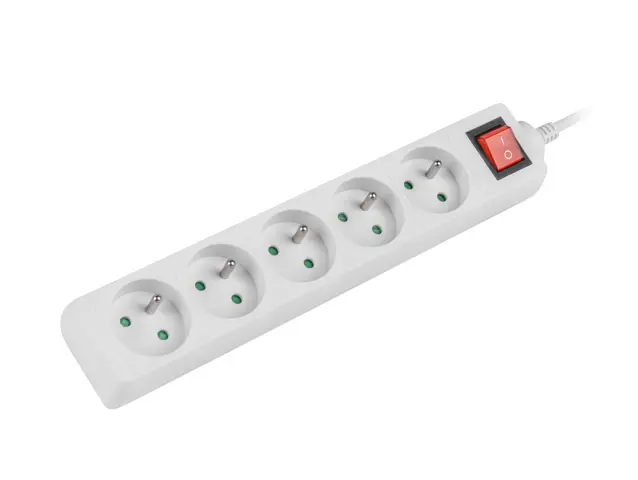 Lanberg PS1-05E-0150-W strāvas pagarinātājs ar 5