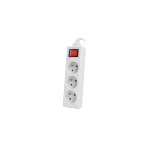 Удлинитель LANBERG PS1-03E-0300-W — кабель 3 м, 3 розетки Type E, белый, для помещений