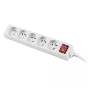 Power Extension Cable Lanberg PS1-05E-0300-W 3m 5 AC Outlets Indoor/Outdoor White