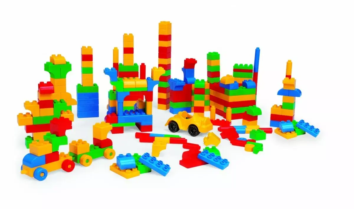Wader Mini Blocks Big Bucket 41340 — 100 pcs Photo 3