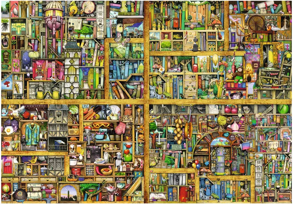 Puķu puzle Ravensburger Colin Thompson Grāmatu plaukts Photo 2