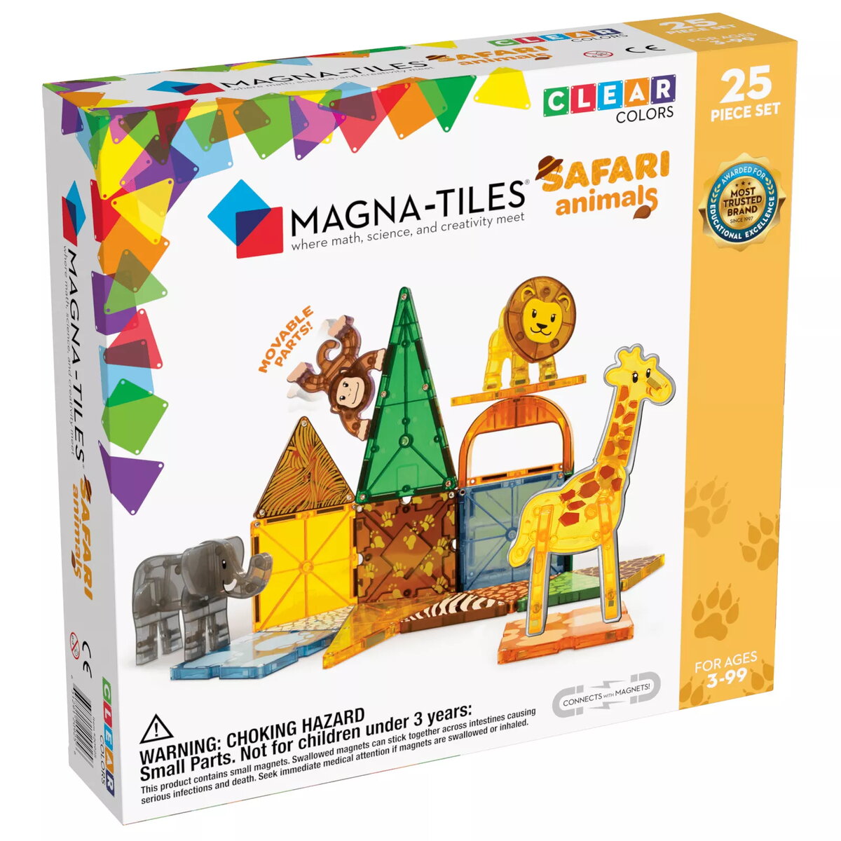 Būvniecības komplekts Magna-Tiles Safari Animals 25