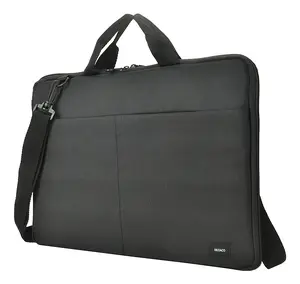 Deltaco NV-404 laptop sleeve case for up to 16-inch screens black polyester with carrying handle and shoulder strap