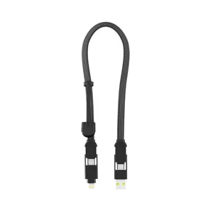 USB 2.0 datu kabelis Rolling Square inCharge XL 0.3 m — USB A/USB C uz USB C, melns
