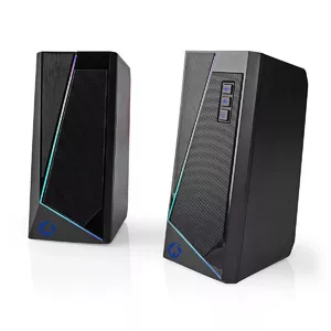 Nedis GSPR31020BK Проводная 2-полосная настольная полочная колонка 2.0 Каналы 6 Вт Черный