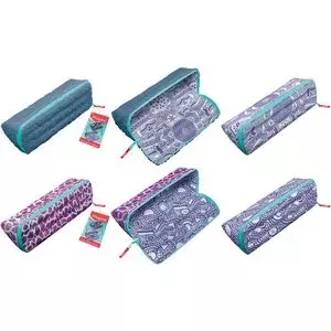 Пенал Maped Schlamper-Rolle XXL EFFET, розовый бархат, треугольной формы с XXL-открытием, двусторонний, 1 шт.