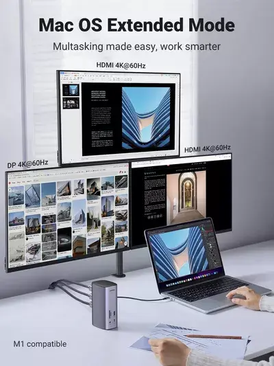 Ugreen USB-C Doku stacija 12-in-1 Photo 3