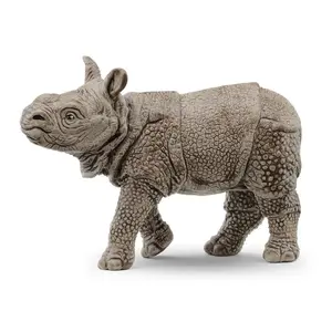 Игрушечная фигурка Schleich WILD LIFE Индийский носорог детеныш серый 14860