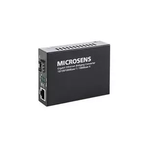 MICROSENS Gigabit Ethernet Bridge - Multivides pārveidotājs - Gigabit Ethernet - 10Base-T, 100Base-TX, 1000Base-T, 1000Base-X - RJ-45 / SFP (mini-GBIC) (MS400249)