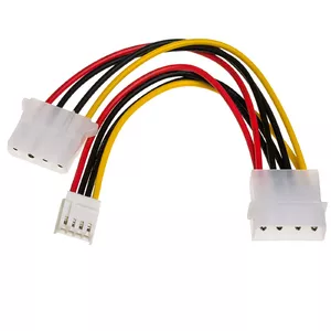 Internal power cable Akyga AK-CA-14, 0.15 m, Molex 4-pin to 2× Molex 4-pin