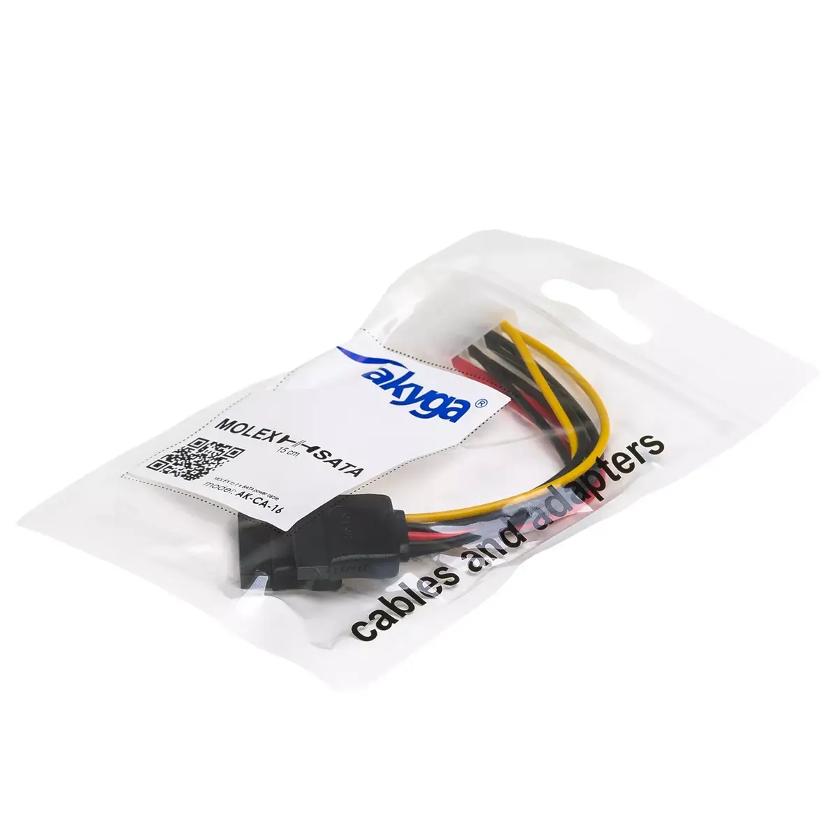 Akyga AK-CA-16 iekšējais kabelis Molex→2×SATA Photo 2