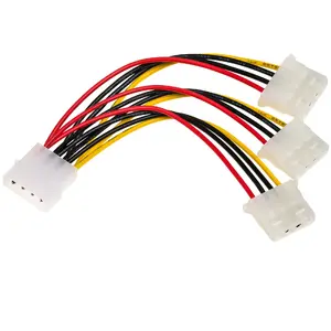 Iekšējais barošanas kabelis Akyga AK-CA-40, 0,15 m, Molex 4‑pin uz 3× Molex 4‑pin