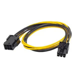 Iekšējais barošanas kabelis Akyga AK-CA-46, PCI-E 6 kontaktu uz PCI-E 6 kontaktu, 0.4 m