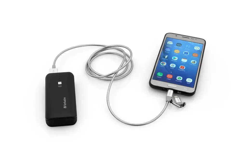 VERBATIM 48869 USB A to Micro-USB B/Lightning cable Photo 4