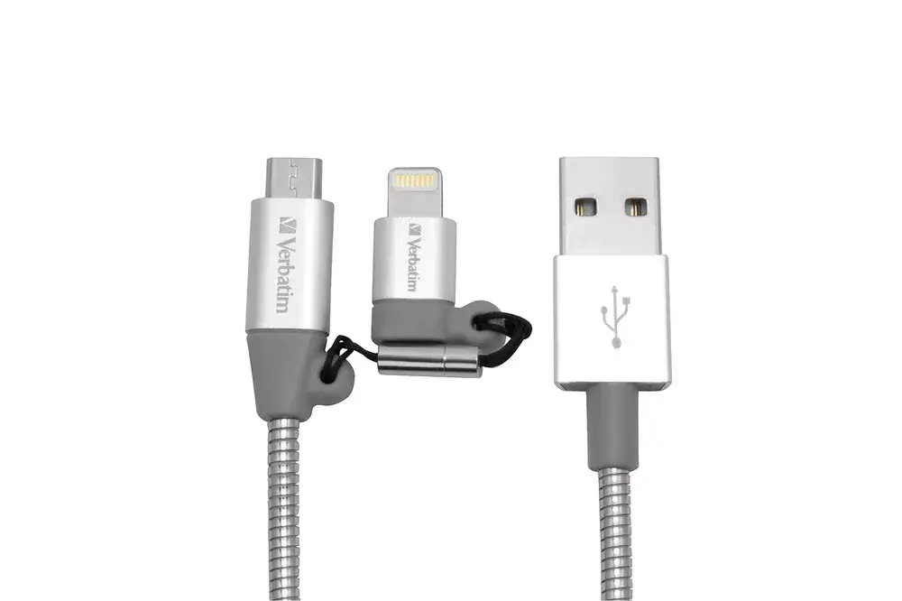 VERBATIM 48869 USB A to Micro-USB B/Lightning cable Photo 5