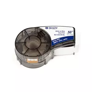 Self-adhesive printer label Brady 142798 (Black on Blue), 1.27 cm × 6.4 m, acrylic vinyl
