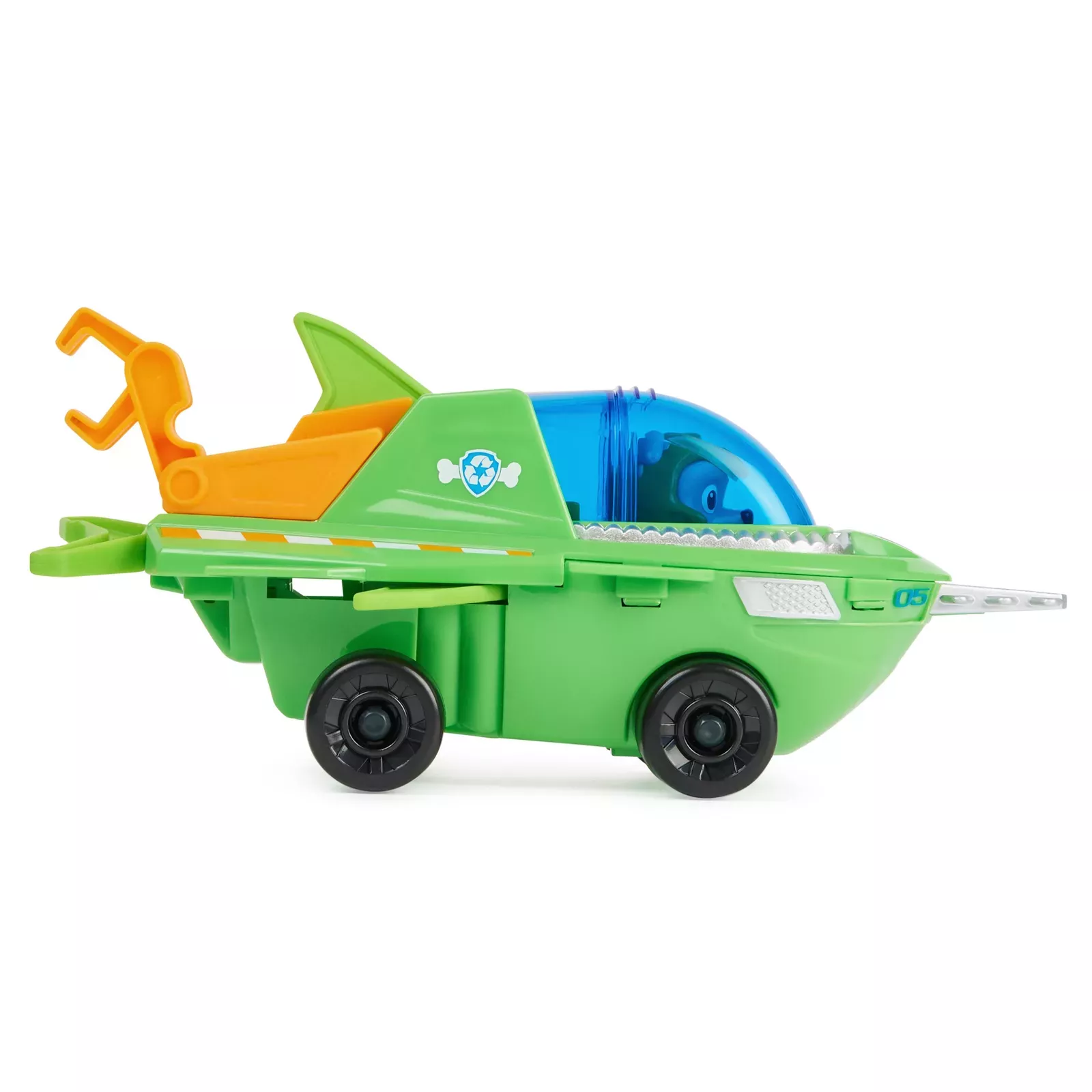 Paw Patrol Aqua Pups Rocky Transforming Sawfish Vehicle with Collectible  Action Figure, Kids Toys for Ages 3 and up