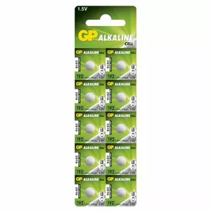 Pogas akumulators GP LR41 (192F-U10) — blisteris 10 gab., 1,5 V alkalīna