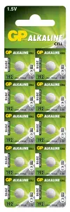 Pogas akumulators GP LR41 (192F-U10) — blisteris 10 gab., 1,5 V alkalīna
