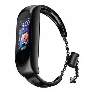 iLike metāla aproces siksniņa Xiaomi Mi Band 6, 5, 4, 3, melna