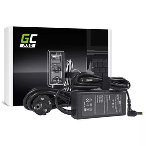 Power adapter Green Cell AD01P — 60 W, 19 V 3.42 A, indoor laptop supply, black