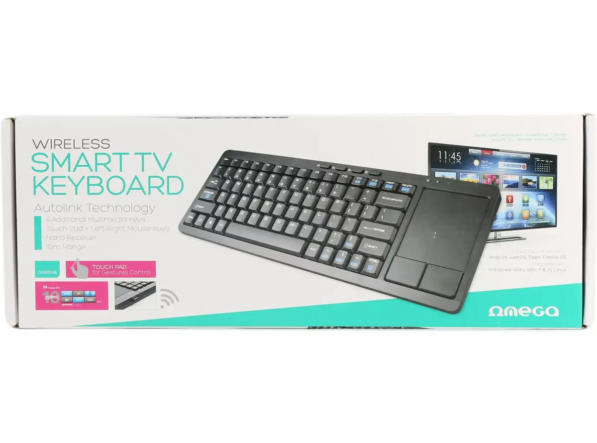 Bezvadu tastatūra OMEGA OKB004B priekš Smart TV Photo 9