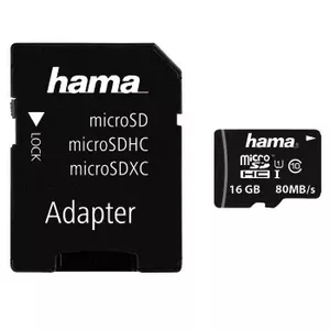 Флеш-память Hama 16GB UHS-I Class 10 microSDHC