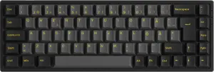 Беспроводная механическая игровая клавиатура AKKO 3068B Plus Black & Gold V3 Cream Yellow, 65%