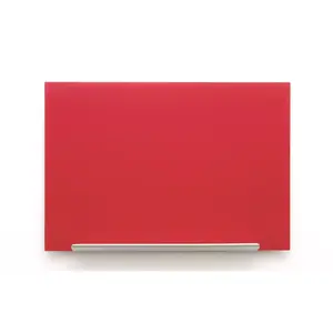 Glass Magnetic Board NOBO Diamond Glass Board Magnetic Red 1264×711 mm, fixed installation, glass surface