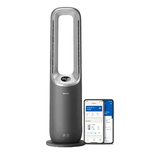 Philips AMF870/15 Air Purifier, Heater and Ventilator 2200 W 70 m² 46 dB Silver and Grey with HEPA Filter and Built-in Display