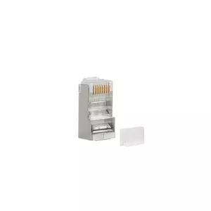 Соединитель LANBERG RJ-45 PLS-6000 Cat6 F/UTP полупрозрачный белый, упаковка 100 шт.