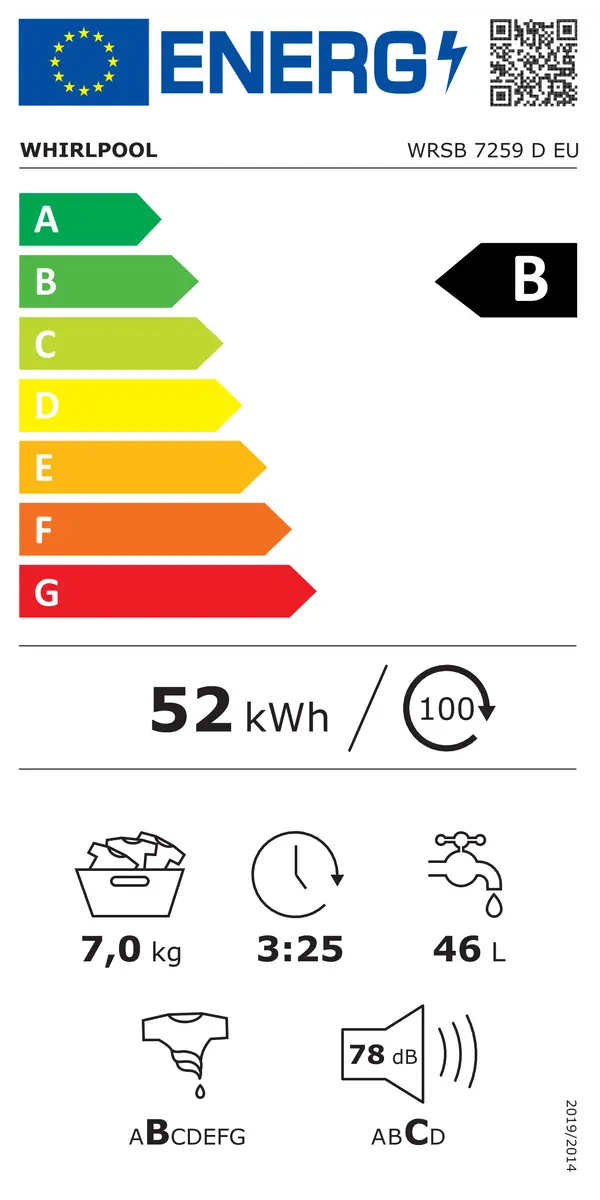 Veļas mašīna Whirlpool WRSB 7259 D