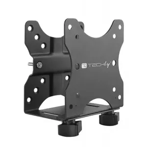 Desk stand CPU holder TECHLY 102796 — for small desktop chassis, supports width 1.7–7 cm, max load 5 kg, black