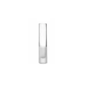 Vase LEONARDO 18633, cylinder-shaped glass vase, transparent and white, H 240 mm, W 50 mm