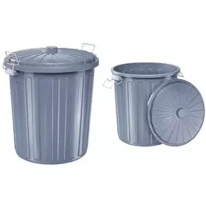 Waste bin Helit H2405883 73 L grey plastic with lid