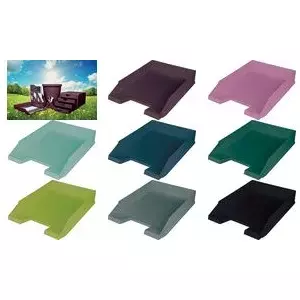 Document tray Helit H2661653 — A4 size, recycled plastic, light green